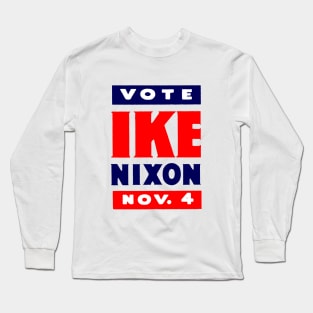 1956 Vote Ike and Nixon Long Sleeve T-Shirt